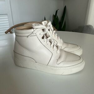 Nisolo Reina High Top Sneaker Bone White Womens Size 7 Mexico Leather